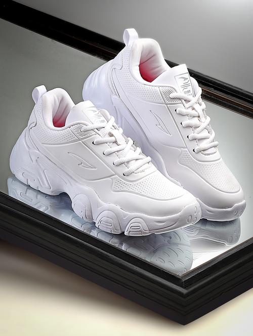 women solid lace-up sneaker - 21555119 -  Standard Image - 0