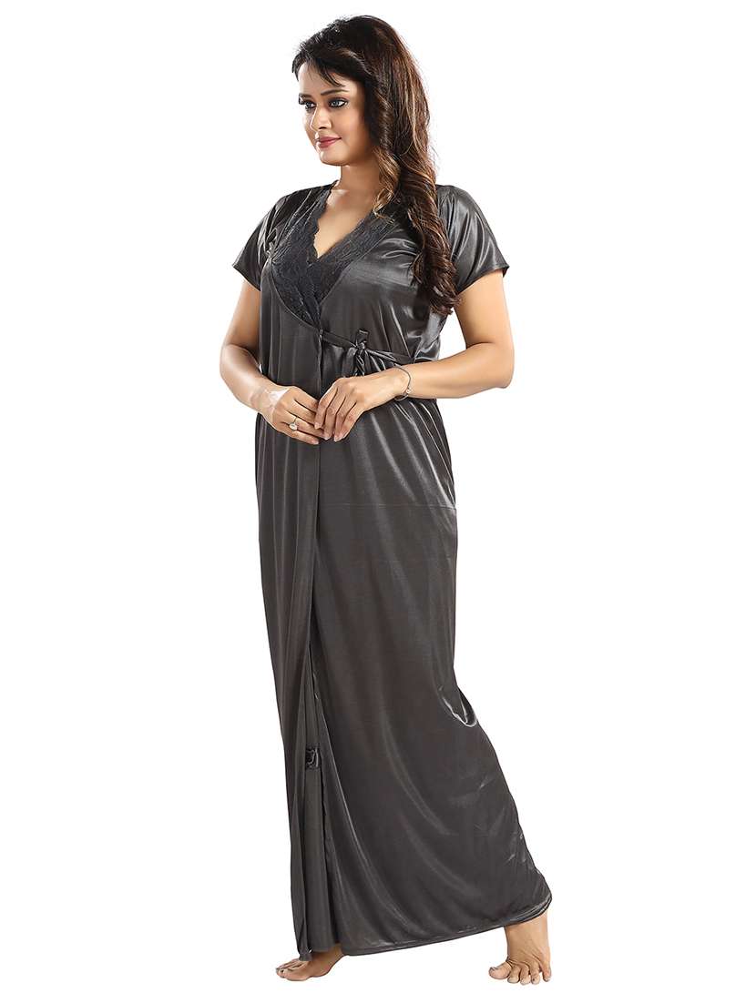 women lace detailed nighty set - 21555200 -  Standard Image - 2