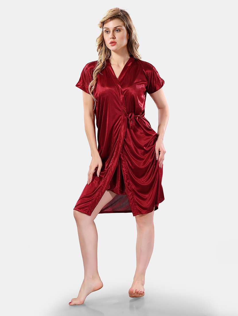 women lace detailed nighty set - 21555324 -  Standard Image - 2