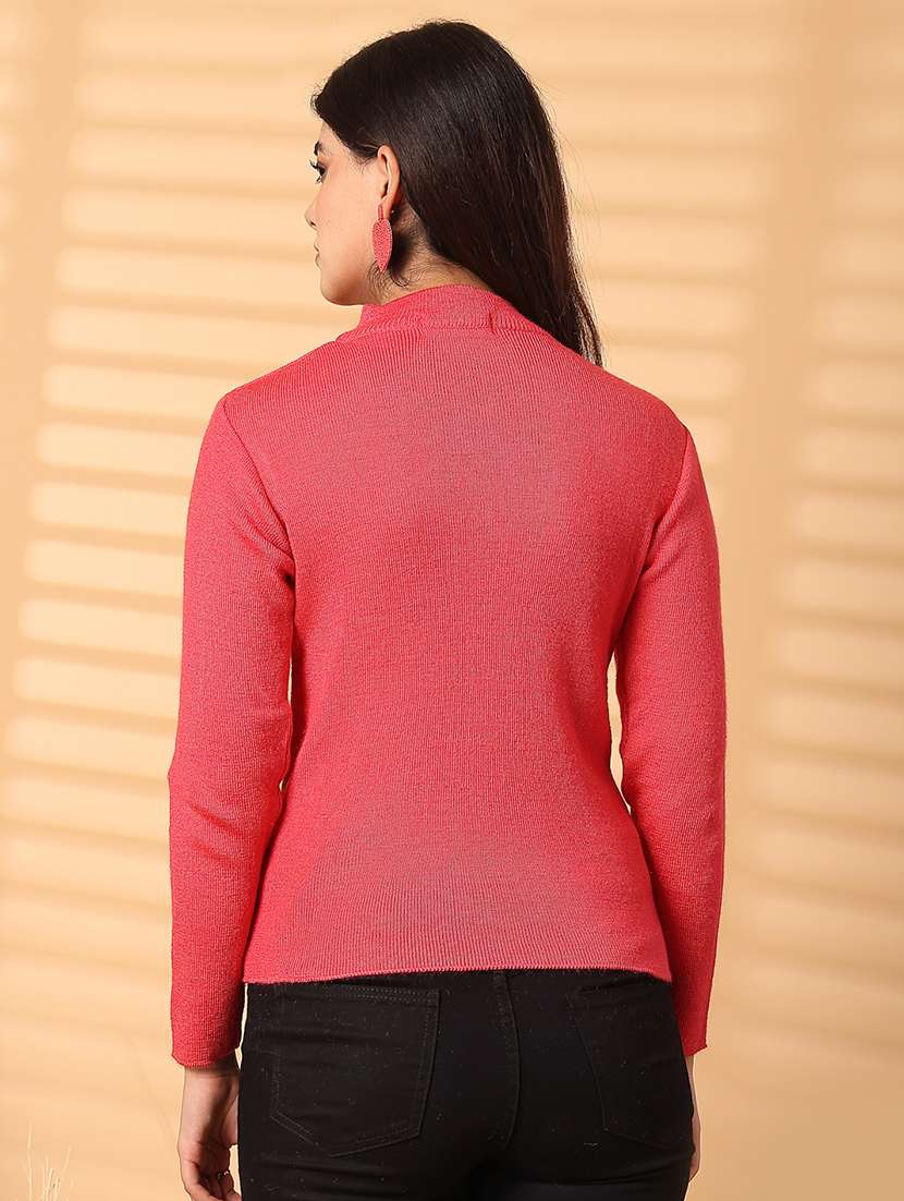 women pack of 2 solid high neck long sleeve top - 21555348 -  Standard Image - 2