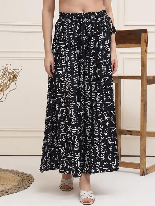 women printed flared palazzo - 21555422 -  Standard Image - 0