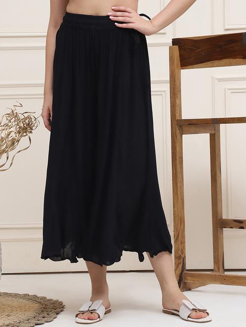women solid flared palazzo - 21555427 - Standard Image - 0