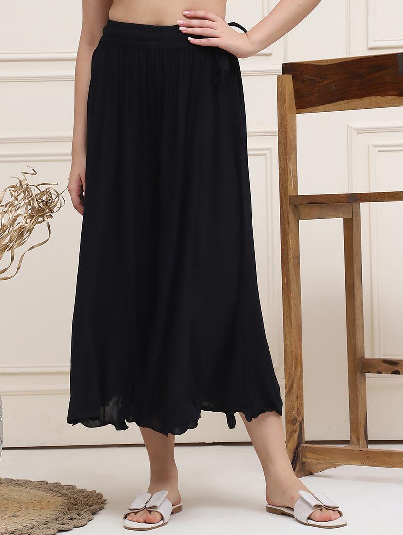 women solid flared palazzo - 21555427 - Zoom Image - 0