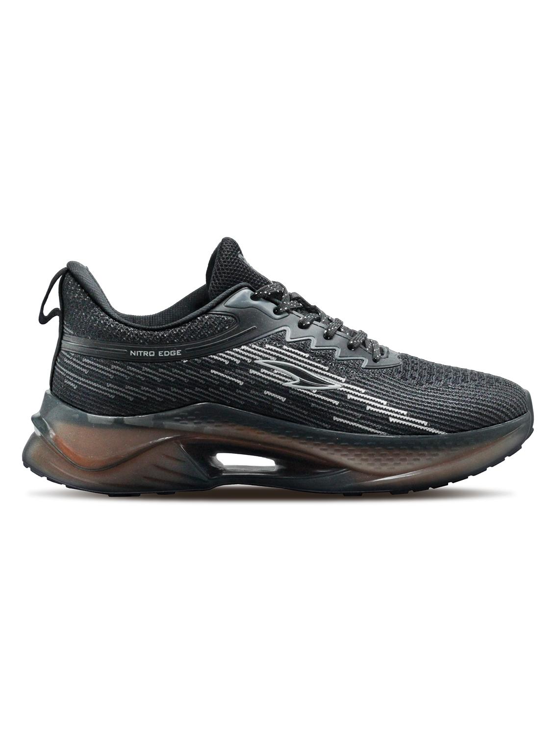 men black lace up running shoes - 21555525 - Standard Image - 2