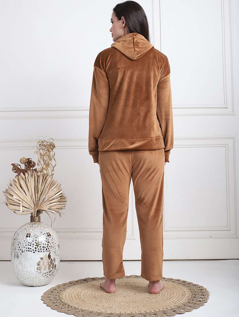 women solid pyjama nightwear set - 21555642 -  Standard Image - 2