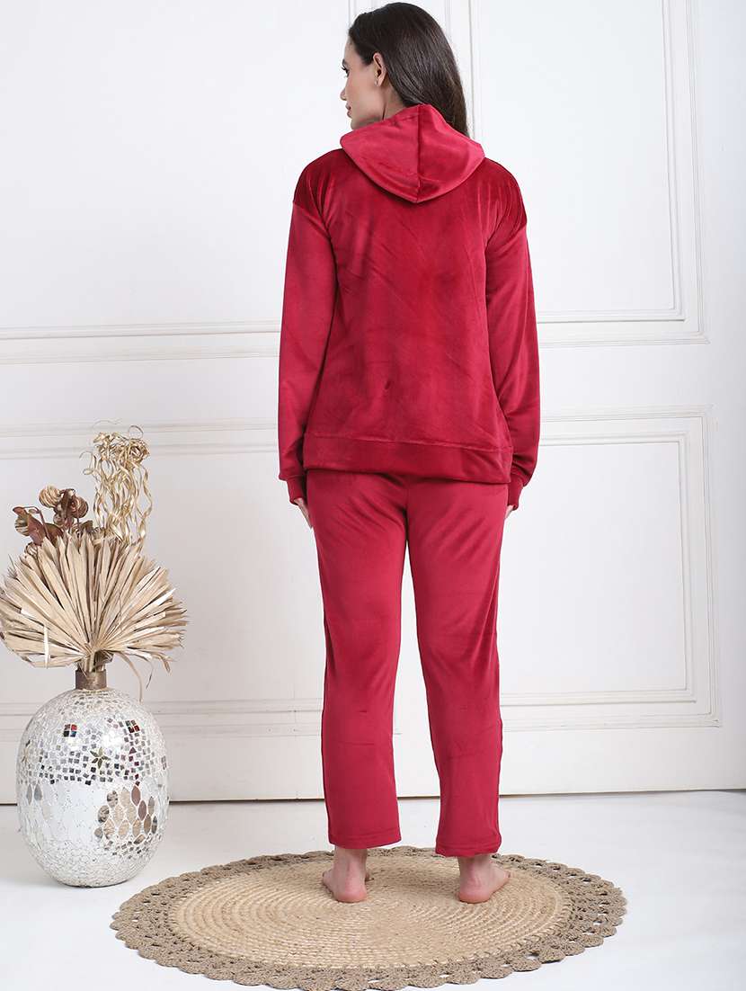 women solid pyjama nightwear set - 21555645 -  Standard Image - 2