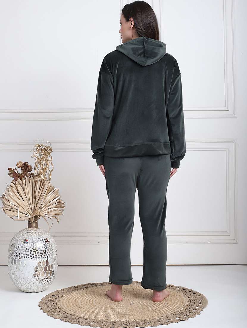 women solid pyjama nightwear set - 21555646 -  Standard Image - 2