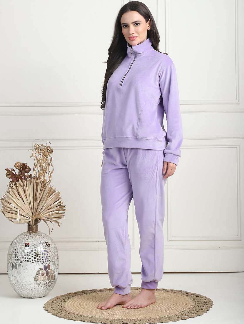 women solid pyjama nightwear set - 21555654 -  Standard Image - 2