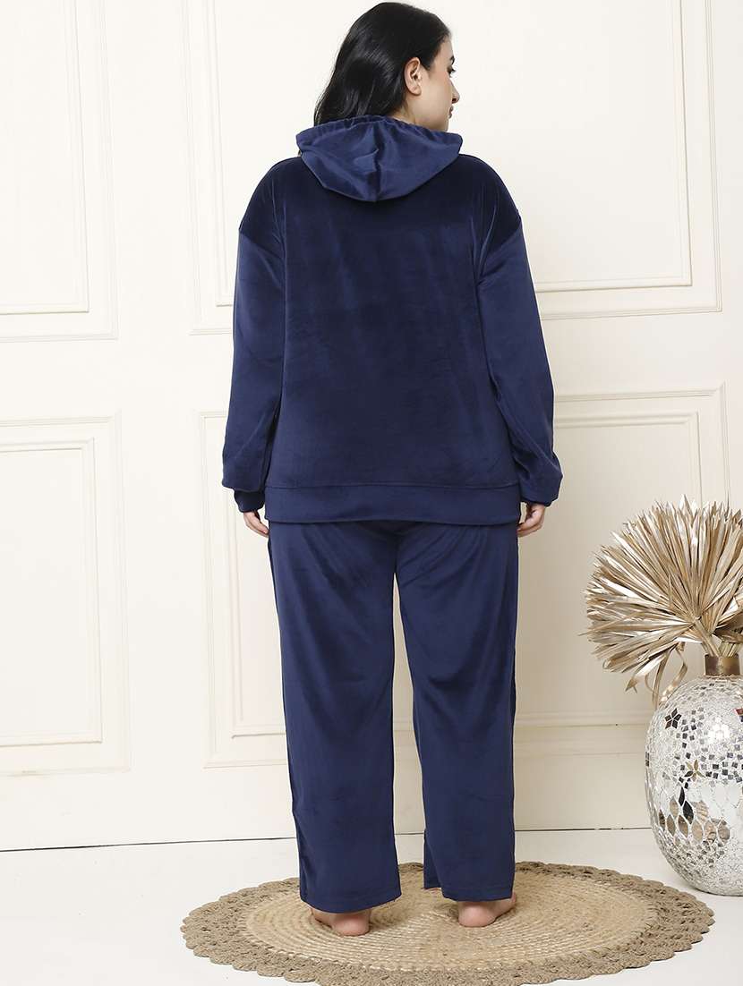 women solid pyjama nightwear set - 21555672 -  Standard Image - 2