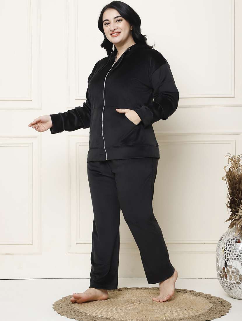 women solid pyjama nightwear set - 21555673 -  Standard Image - 2