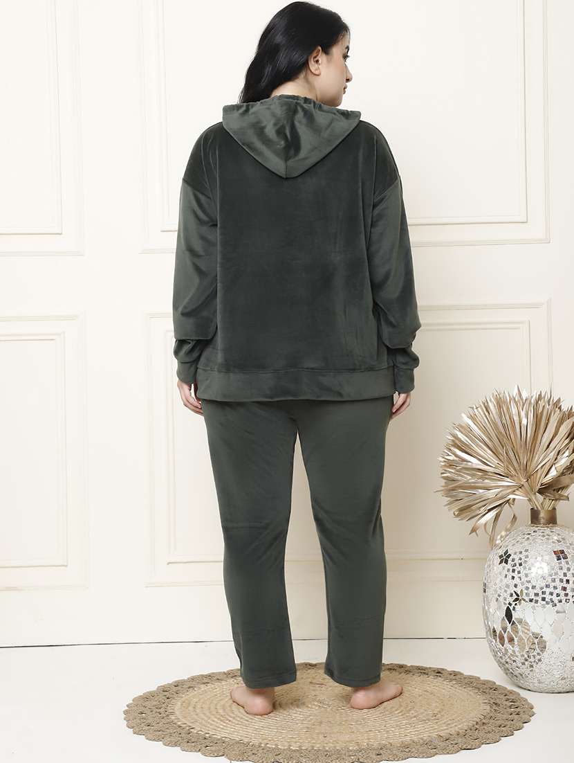 women solid pyjama nightwear set - 21555680 -  Standard Image - 2