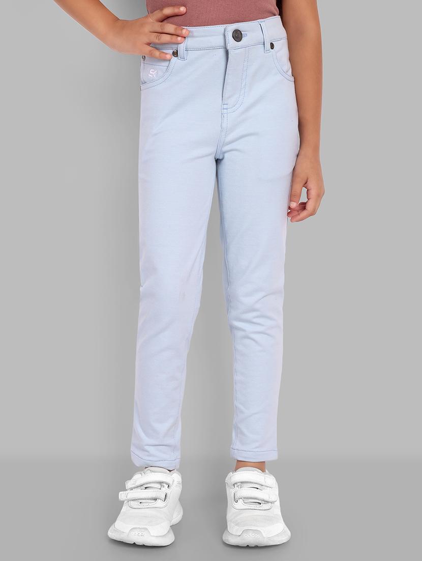 girls solid chinos trouser