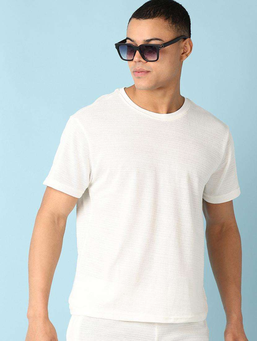 men solid short sleeve regular fit t-shirt - 21555721 - Zoom Image - 0