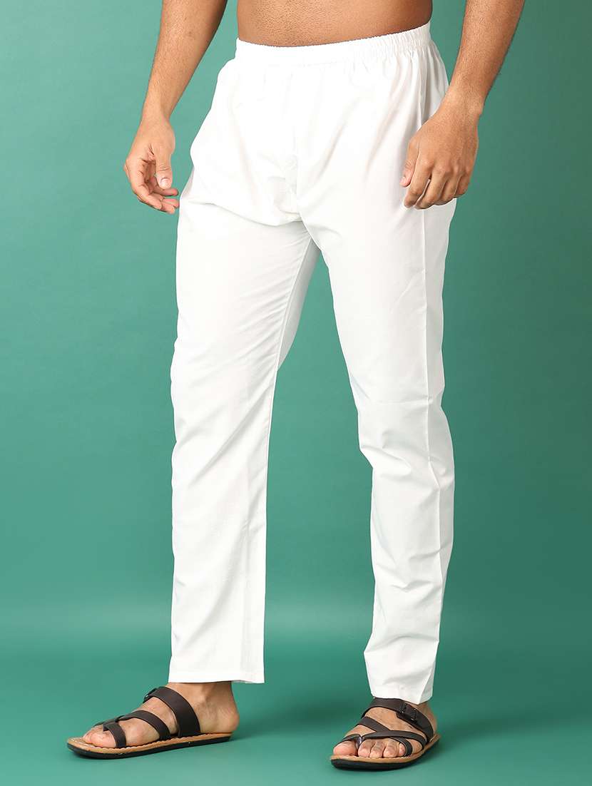 men white solid pyjama - 21555723 -  Standard Image - 2