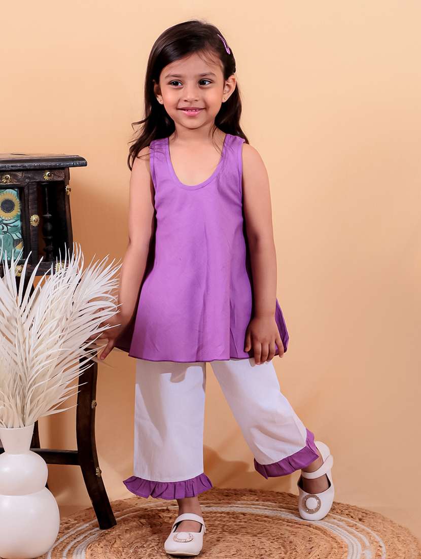 girls printed sleeveless full length set - 21555777 -  Zoom Image - 0