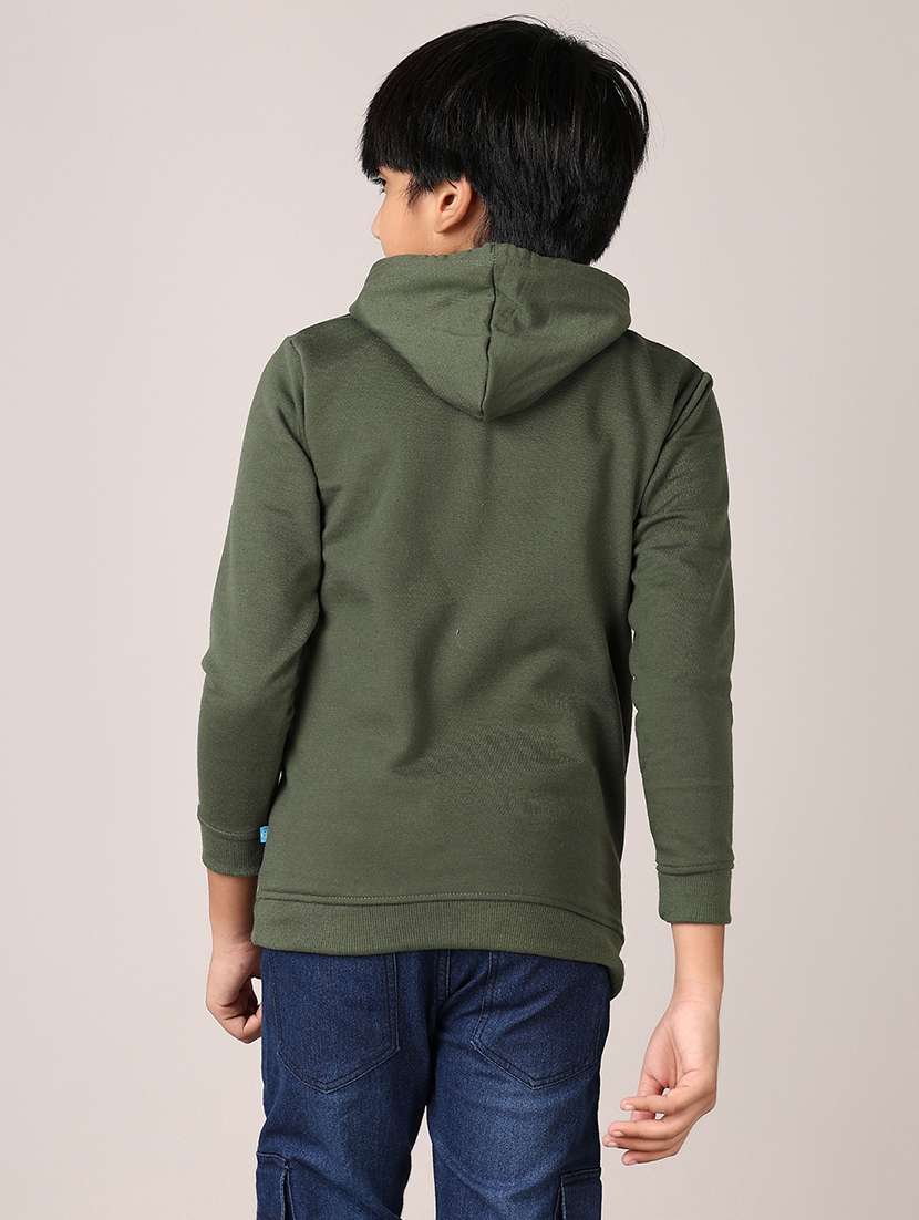 boys front print long sleeve hooded sweatshirt - 21556060 -  Standard Image - 2
