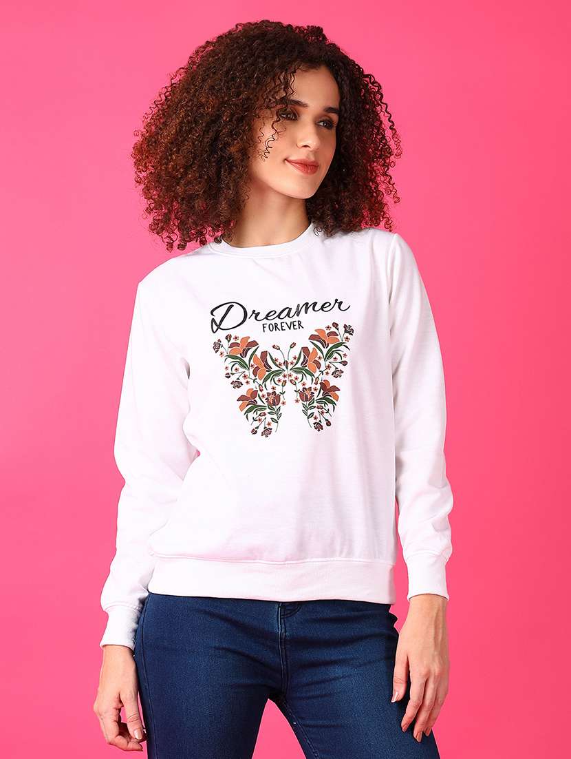women printed long sleeve sweatshirt