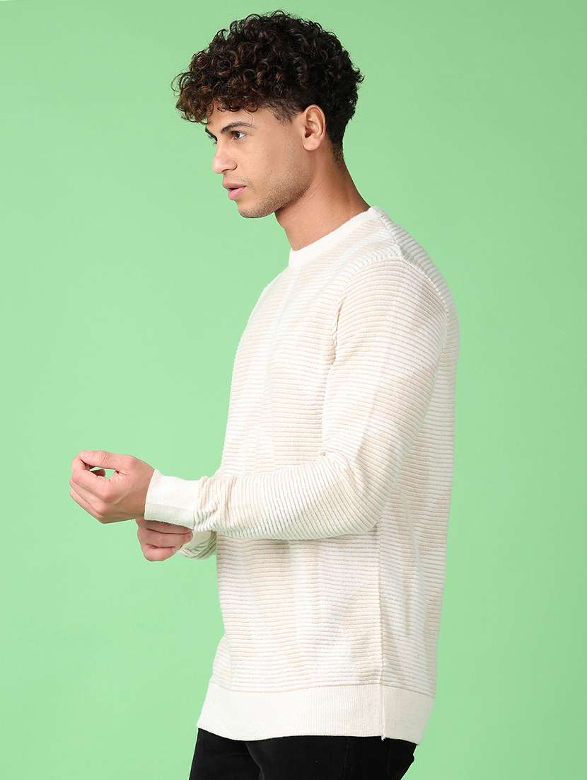 men long sleeves self design pullover - 21556101 -  Standard Image - 2