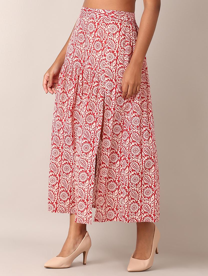 women printed high rise a-line skirt - 21556120 - Standard Image - 2