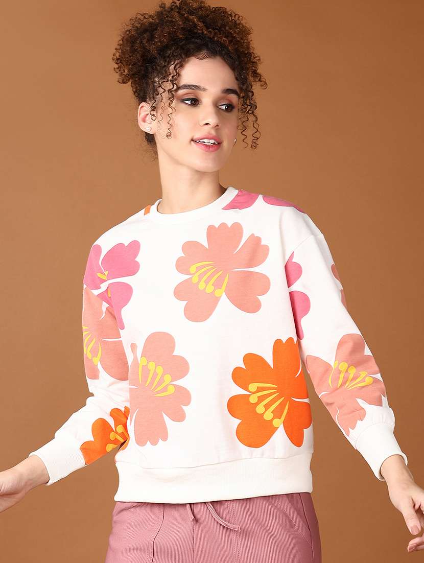 women floral long sleeve sweatshirts - 21556195 -  Standard Image - 2