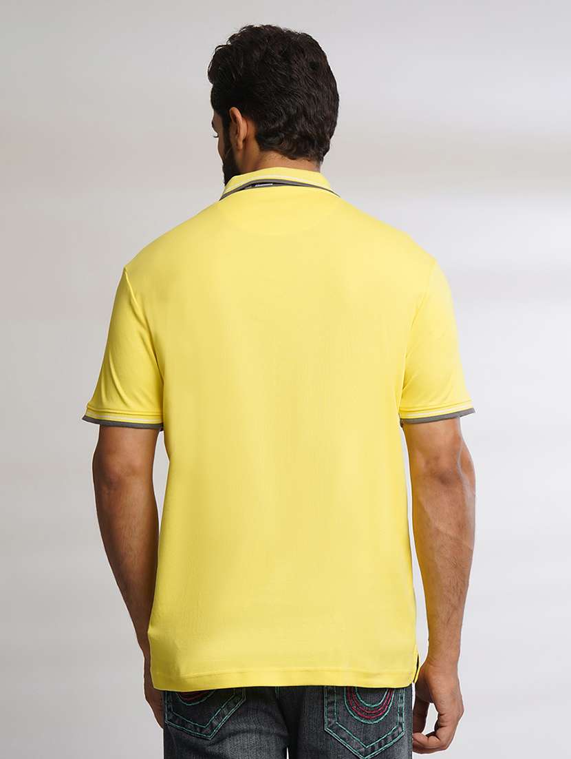 men solid polo neck t-shirt - 21556420 -  Standard Image - 2