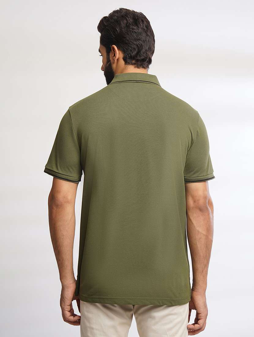 men solid polo neck t-shirt - 21556428 -  Standard Image - 2