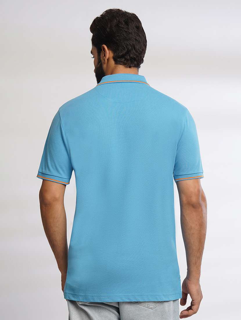 men solid polo neck t-shirt - 21556431 -  Standard Image - 2