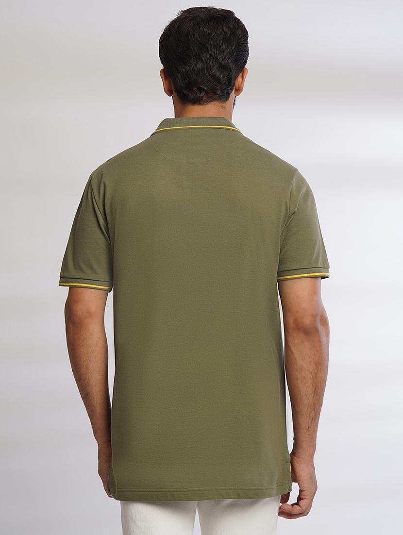 men solid polo neck t-shirt - 21556433 - Standard Image - 2