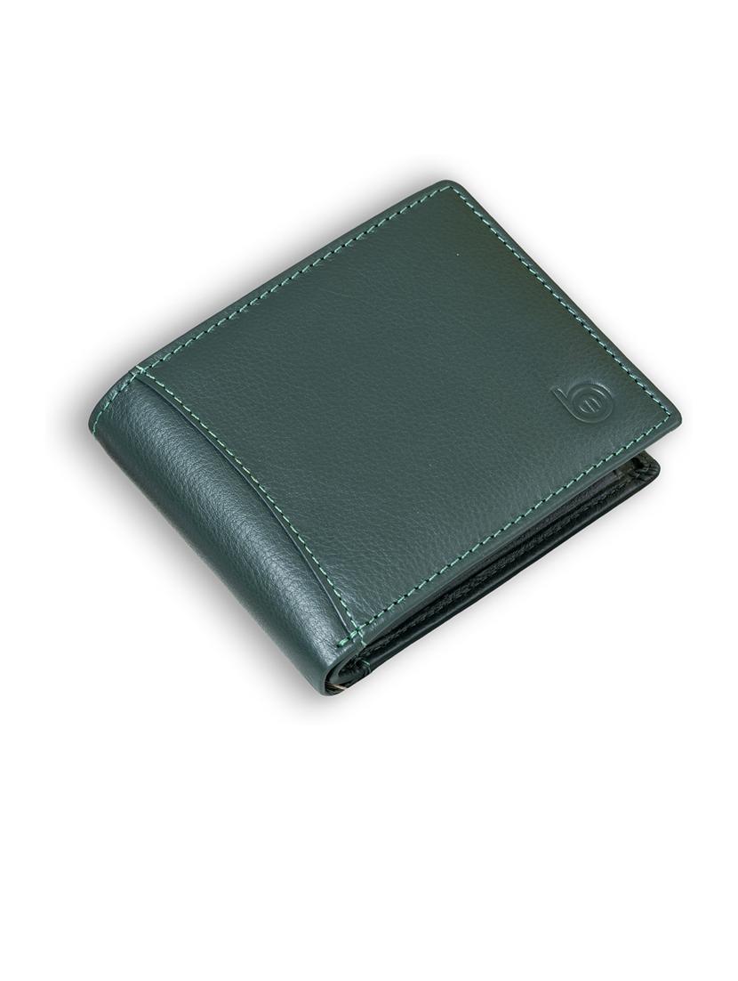 green genuine leather wallet - 21556661 -  Zoom Image - 0