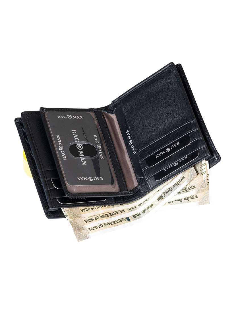 black genuine leather wallet - 21556685 -  Standard Image - 2