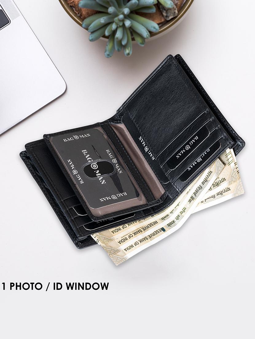 black genuine leather wallet - 21556687 - Standard Image - 2
