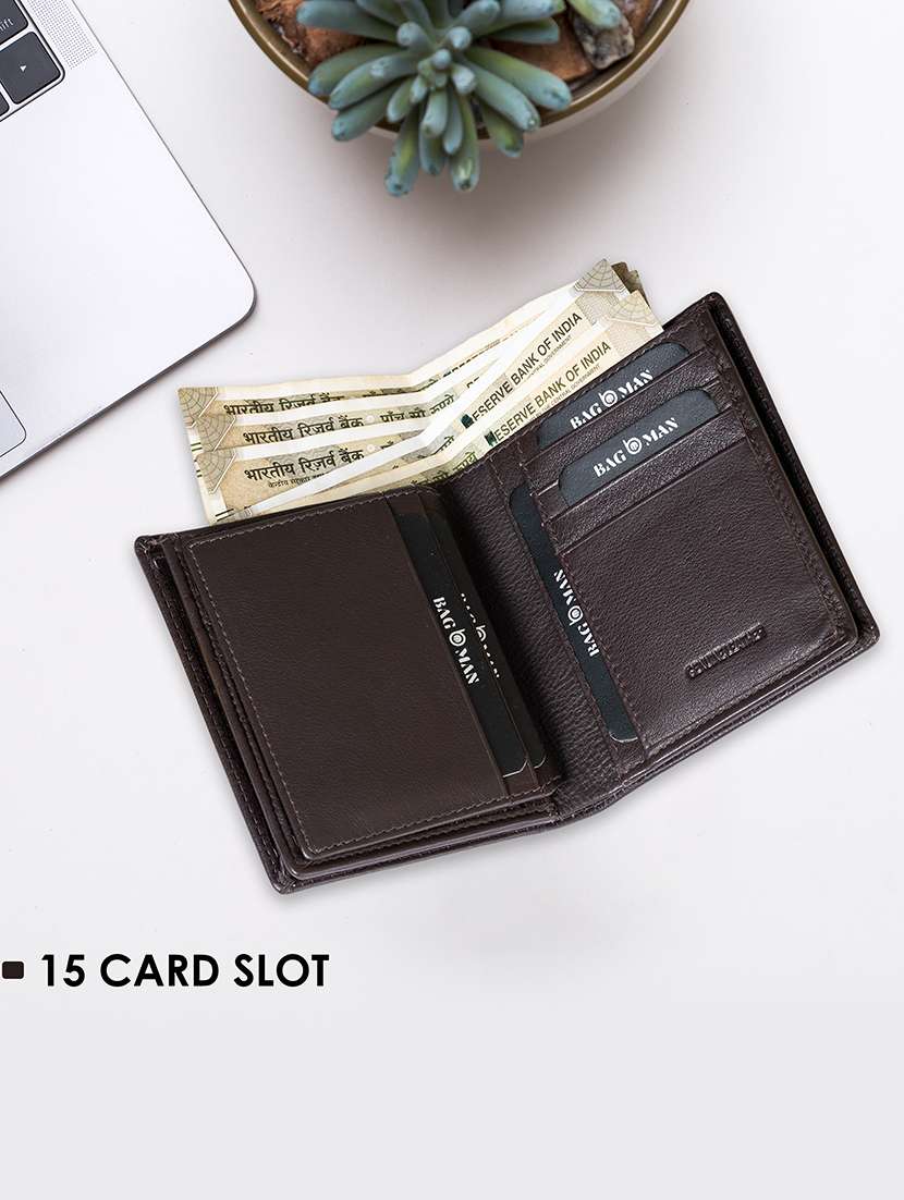 brown genuine leather wallet - 21556690 -  Standard Image - 2