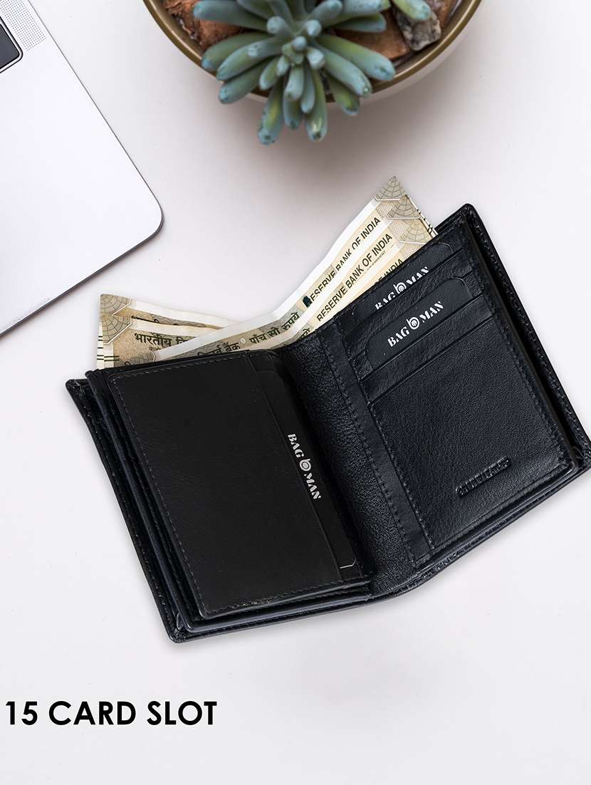 black genuine leather wallet - 21556692 -  Standard Image - 2