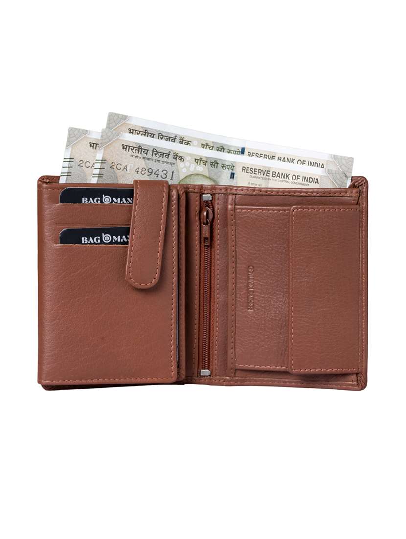 tan genuine leather wallet - 21556707 -  Standard Image - 2