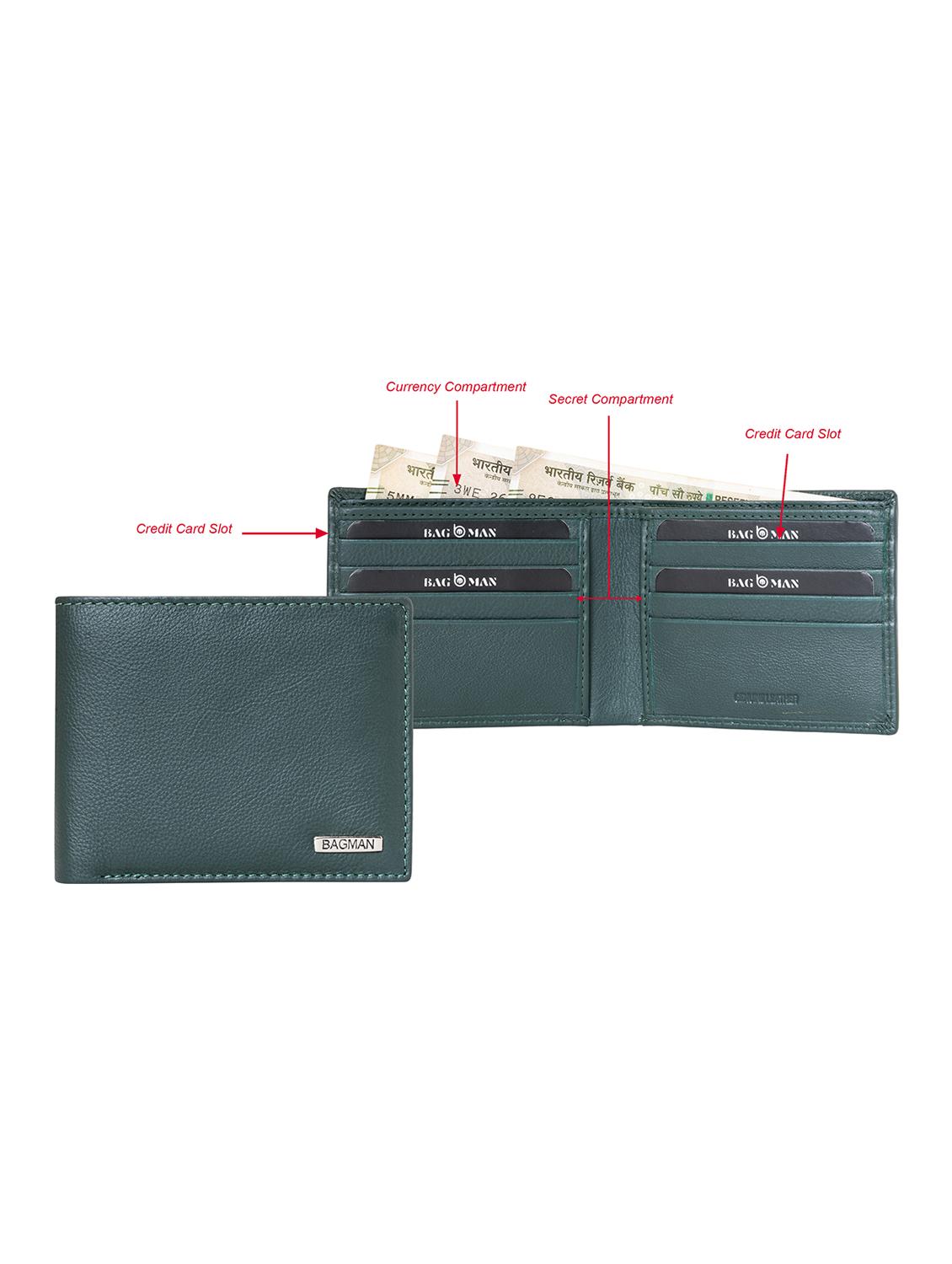 green genuine leather wallet - 21556716 - Standard Image - 2