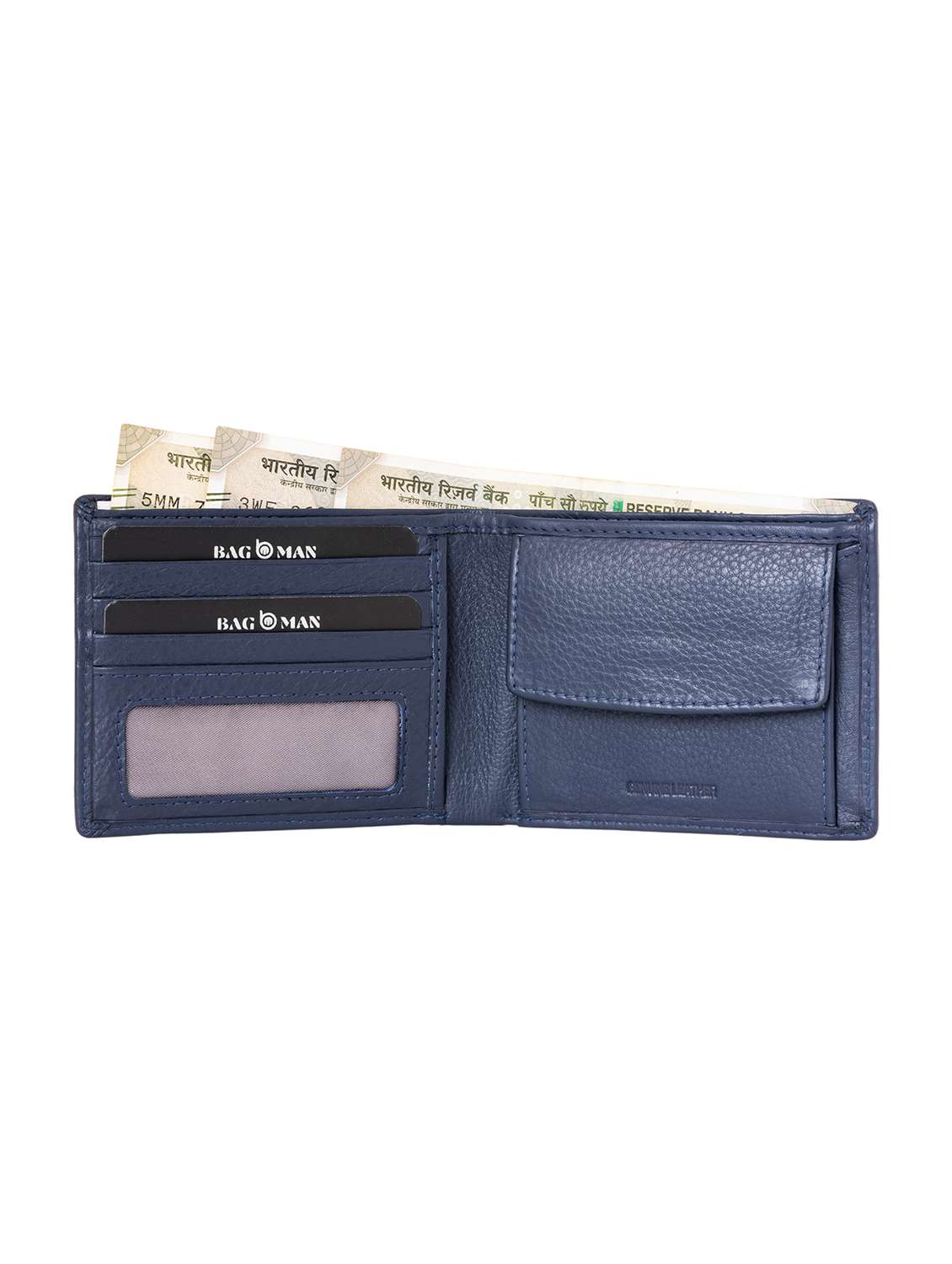 blue genuine leather wallet - 21556721 -  Standard Image - 2