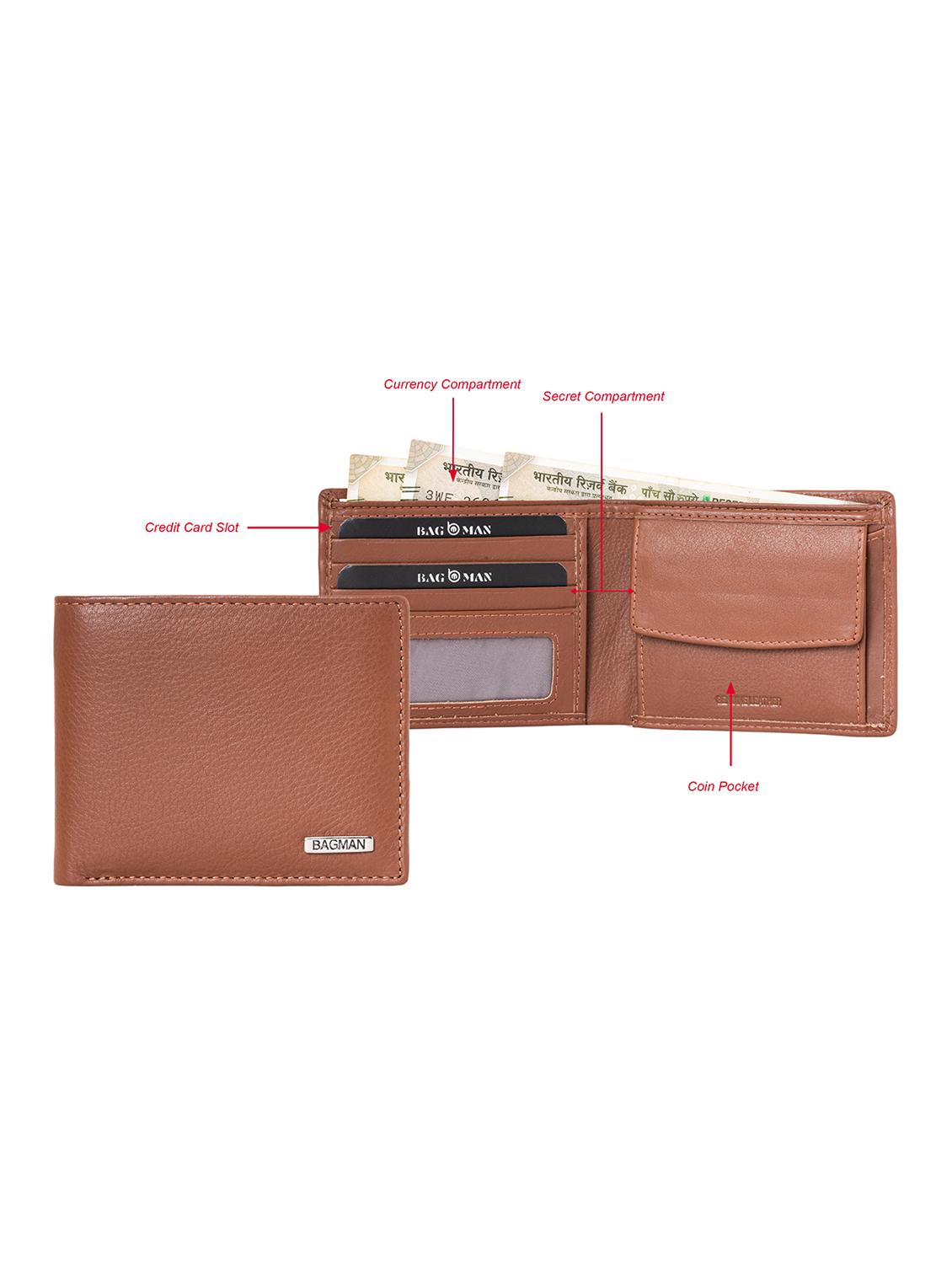 tan genuine leather wallet - 21556727 - Standard Image - 2