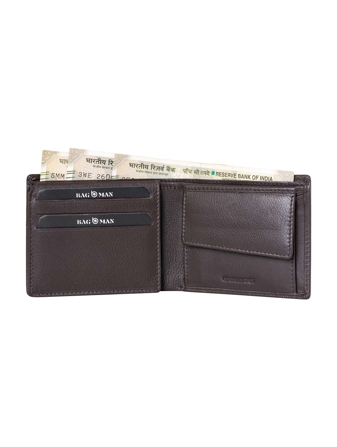 brown genuine leather wallet - 21556728 -  Standard Image - 2