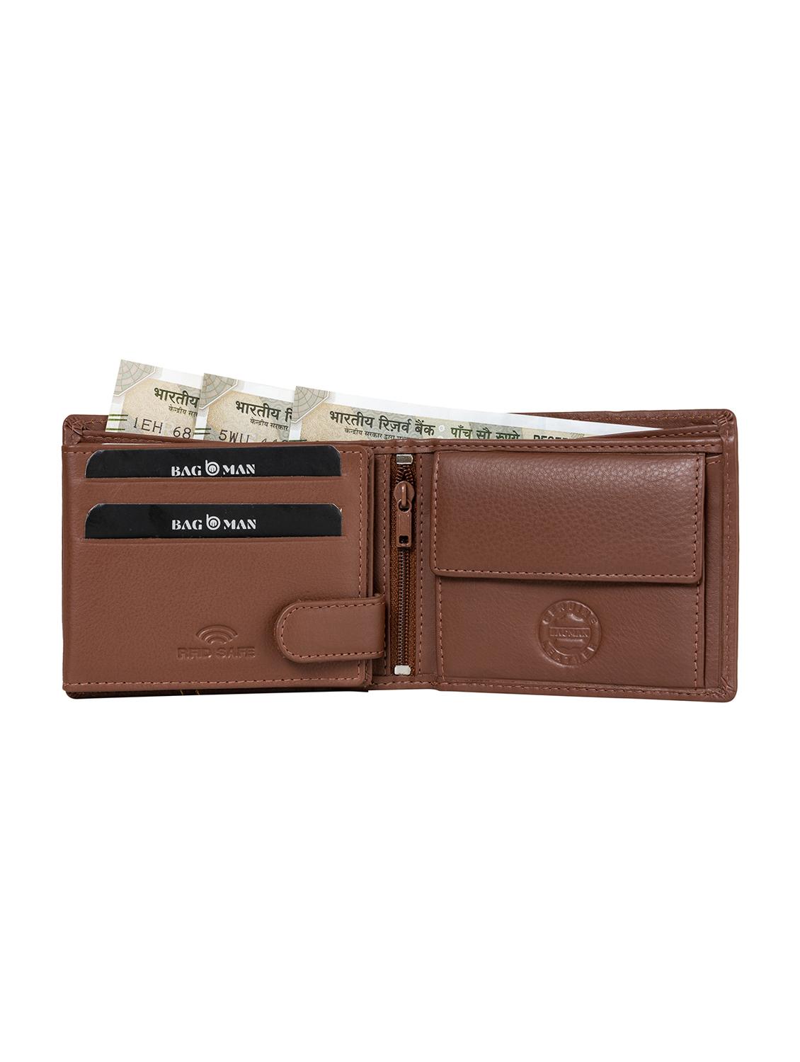 tan genuine leather wallet - 21556777 - Standard Image - 2