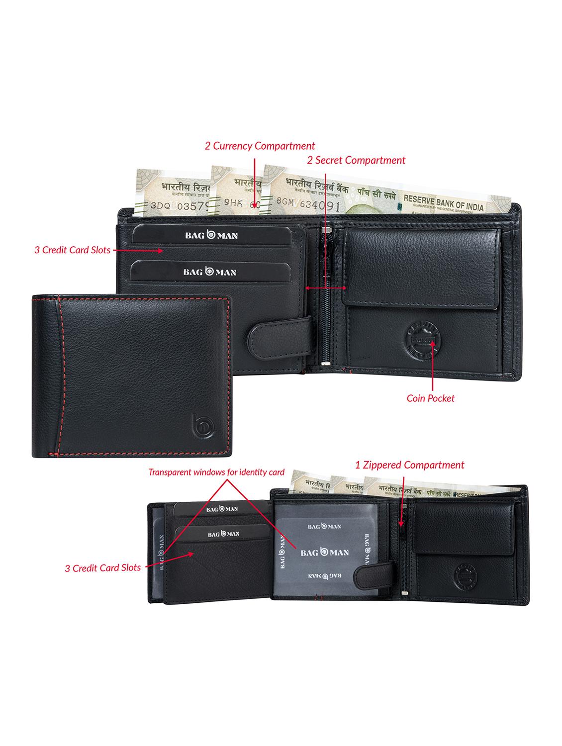 black genuine leather wallet - 21556781 - Standard Image - 2