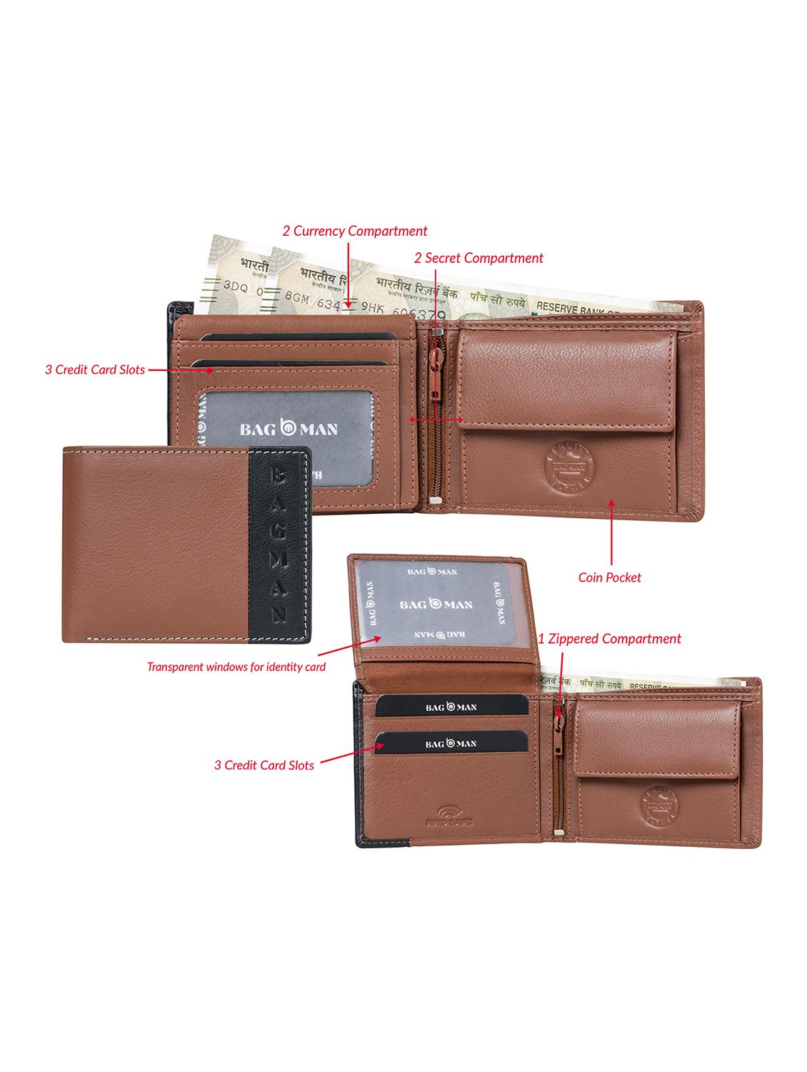 brown genuine leather wallet - 21556798 - Standard Image - 2