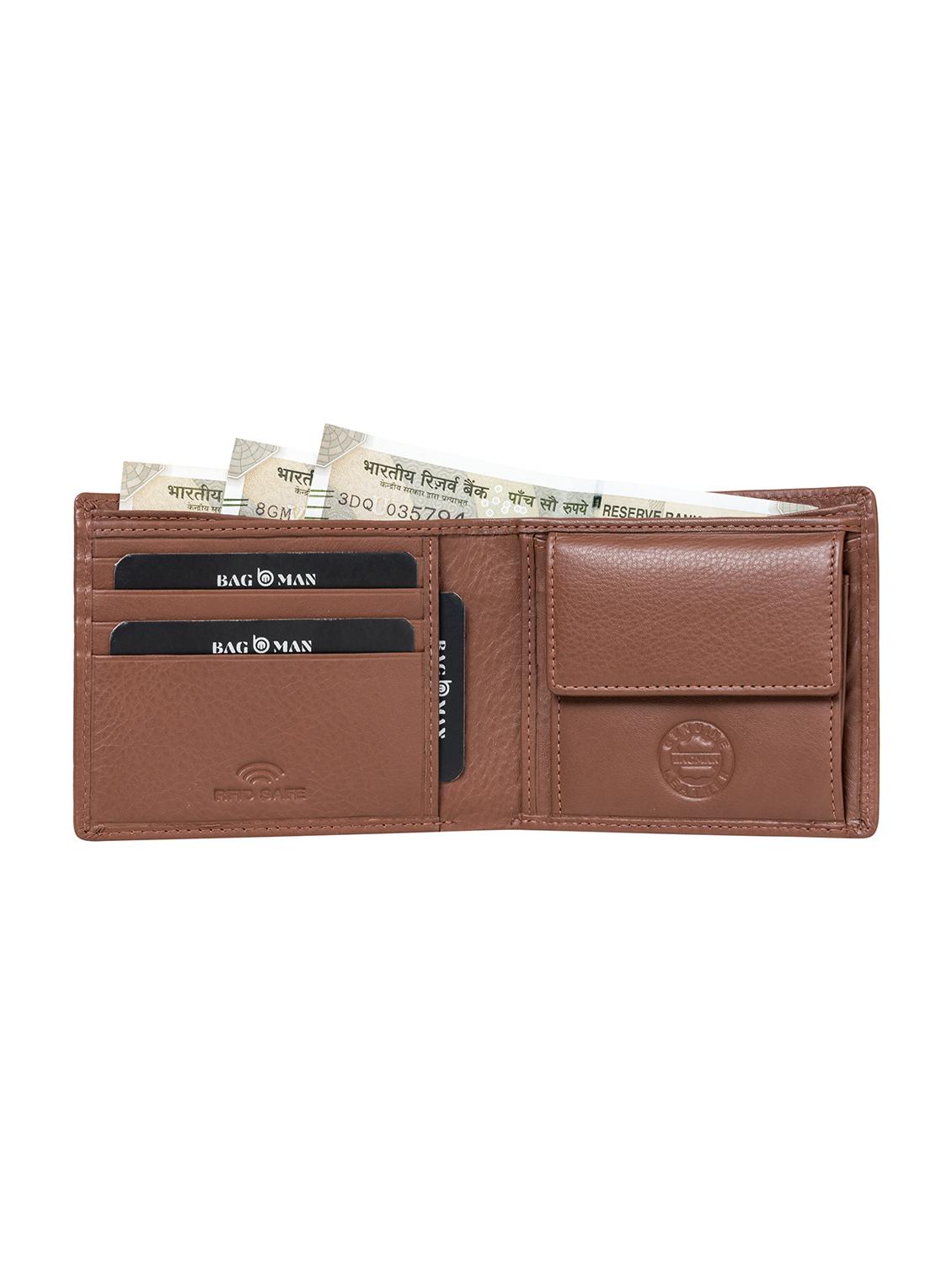 tan genuine leather wallet - 21556813 - Standard Image - 2