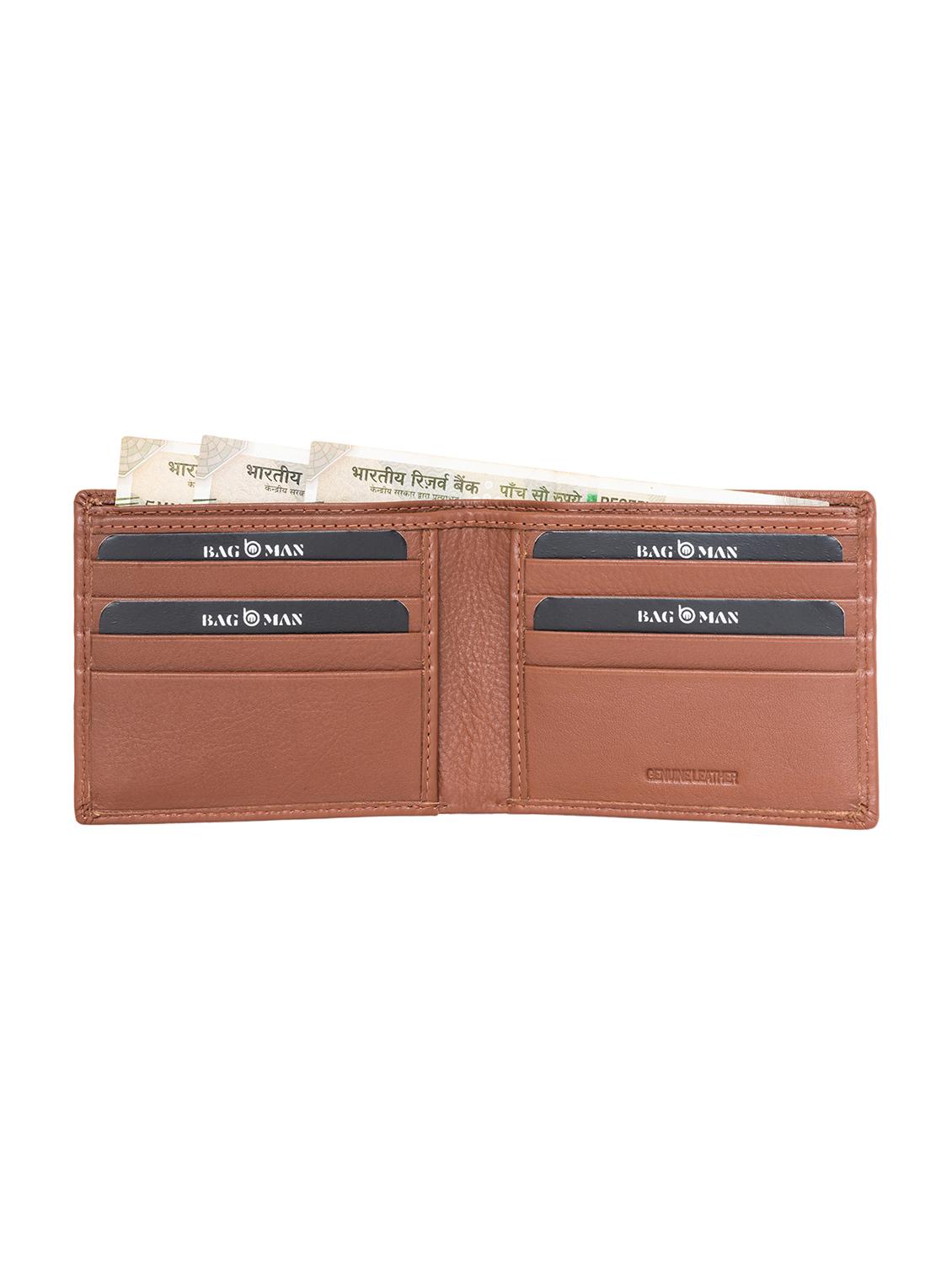 tan genuine leather wallet - 21556827 - Standard Image - 2