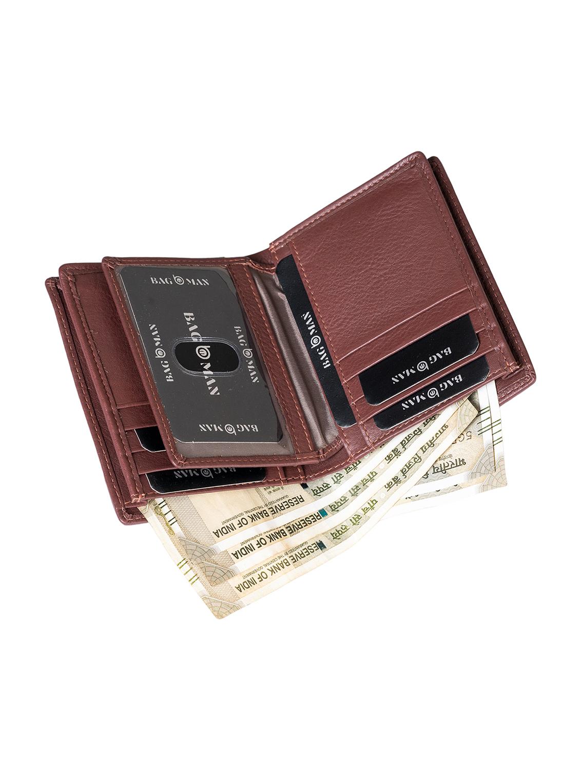 brown genuine leather wallet - 21556866 - Standard Image - 2