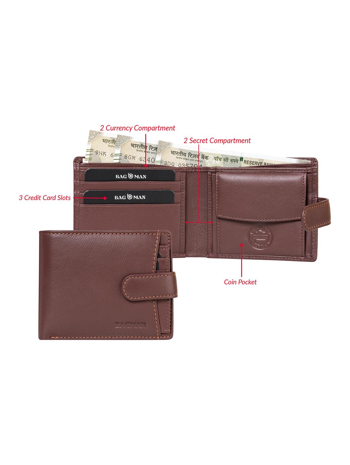 brown genuine leather wallet - 21556870 - Standard Image - 2