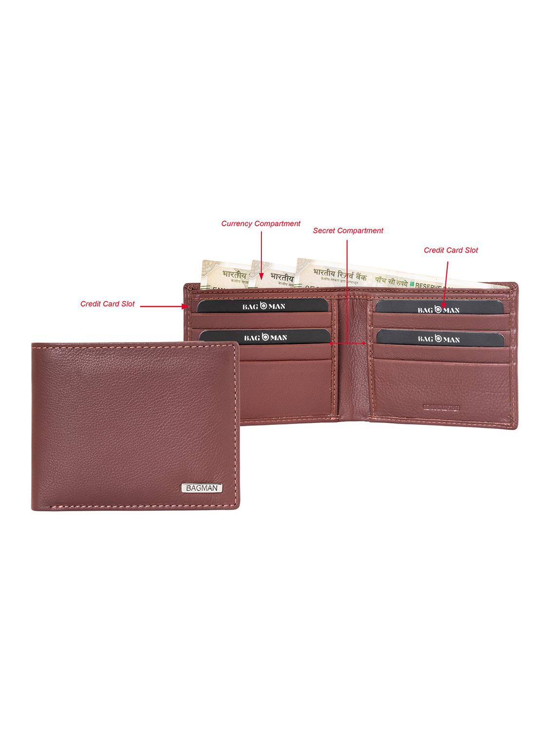 brown genuine leather wallet - 21556873 - Standard Image - 2