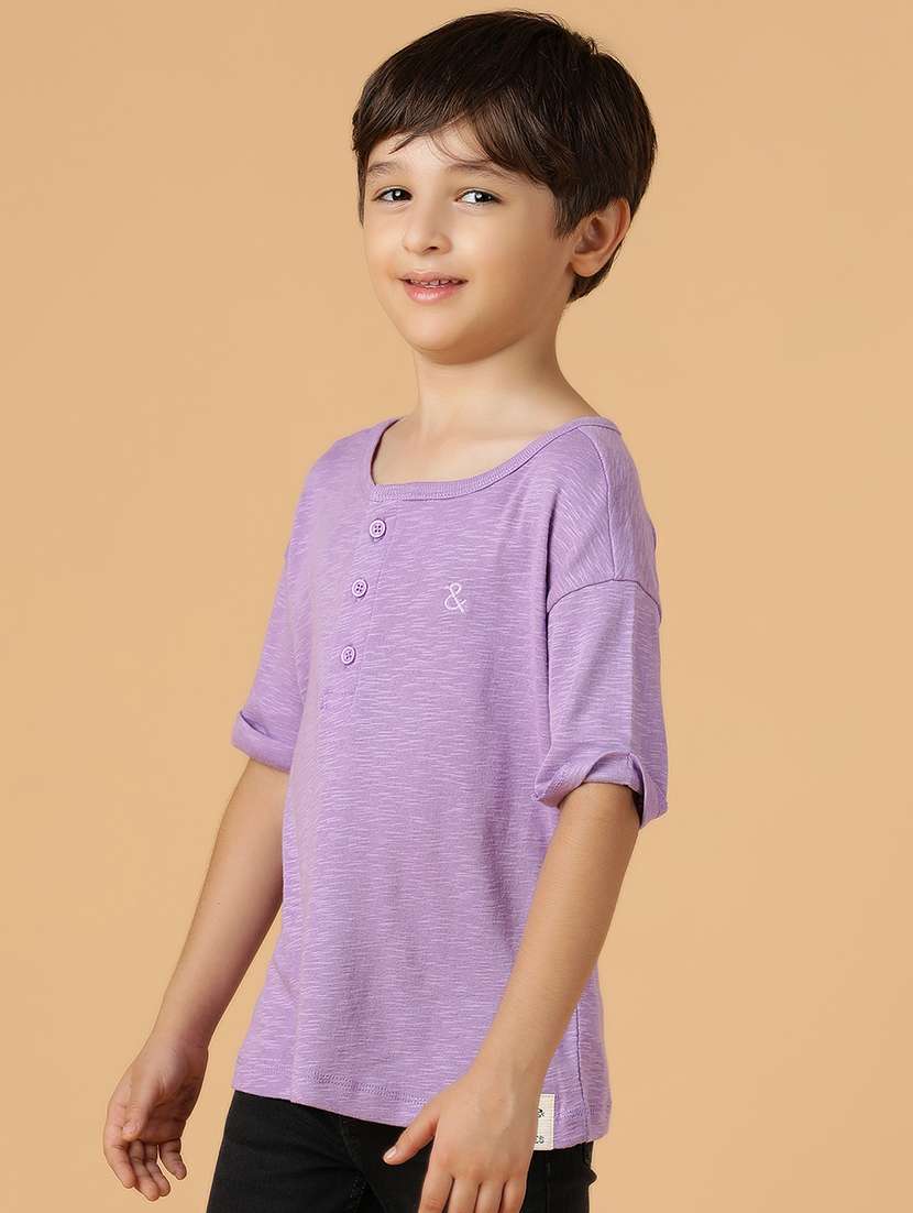 boys round neck solid t-shirt - 21556961 -  Standard Image - 2