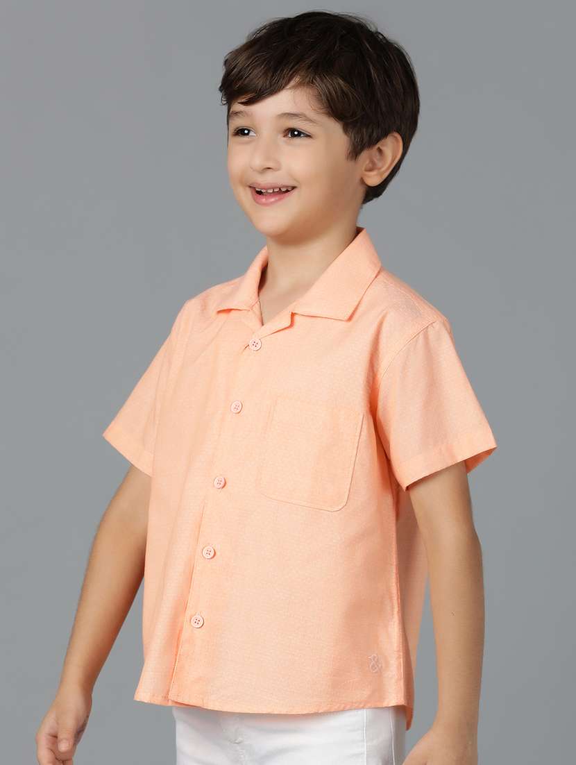 boys self design collared shirt - 21556996 -  Standard Image - 2