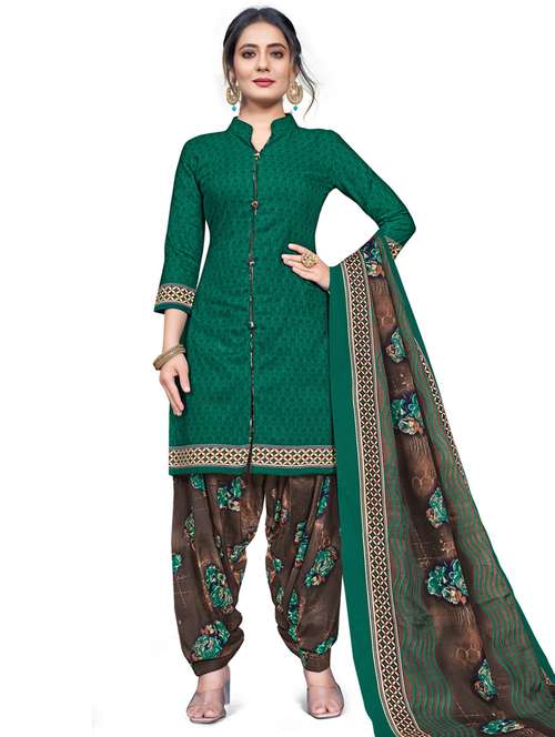 women printed unstitched suit set - 21557148 - Standard Image - 0