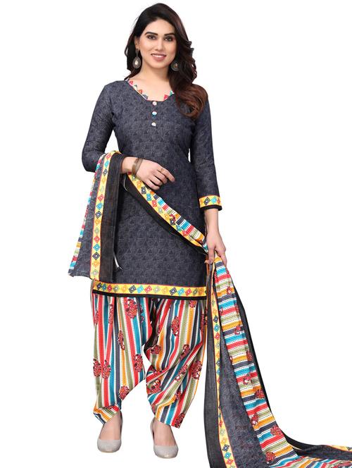 women printed unstitched suit set - 21557180 - Standard Image - 0